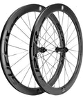Ridiculously Light Carbon Disc Wheelset for Road Bikes Tubeless Ready Six Bolt Rotors 50CU25 50mm rim set front and rear view