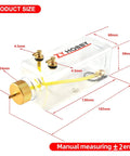 Dimensions of 700ml RC Gas Fuel Tank for RC Airplanes, Clear Plastic Bottle With Metal Cap, Plug And Play Easy Install, Built Tough Inlet And Outlet.