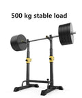 All In One Home Gym Squat Rack With Adjustable Upright Bars For Safe Bench Press And Weightlifting holding 500 kg barbell