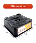 Beefy 3.3 Inch Height Trailer Jack Block For RV Camper Leveling, supports up to 16,000 lbs, 9.2 by 9.2 inch base shown with dimensions.
