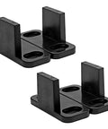 Black Sliding Barn Door Floor Guides Made From Durable POM Plastic For Bypass, Pocket, Closet And Barn Doors Heavy Duty Door Hardware In A 4 Pack