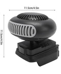 Game Changing Cordless Car Heater And Windshield Defogger Featuring A Built In Battery for quick heat, compact design, measures 11.5cm.