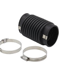 Quicksilver exhaust bellows, black ribbed rubber with two metal hose clamps