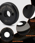 2 Pack M14 And 5/8-11 Thread Angle Grinder Flange Nuts With Quick Release Locking Nut for angle grinders, durable black finish
