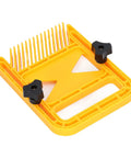 Shop Tough Woodworking Featherboard Kickback Slayer For Table And Band Saws Lock Down Workpieces Secure Hand Protection Tight Grip Yellow Heavy Duty Plastic Duo Pack featuring a yellow plastic clamp with pressure pads
