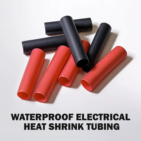 XT60 Connector Set With Heat Shrink Tubing, 5 Pairs; red and black waterproof electrical heat shrink tubes displayed.