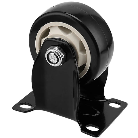 Close-up view of Eight 3 Inch Swivel Caster Wheels Set With Plate Mount Heavy Duty Double Ball Bearing Casters Four Locking And Four Fixed