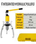Heavy Duty Hydraulic Bearing Puller With 10 Ton Capacity For Knuckle Saver Auto Repair, integrated hydraulic puller in yellow.