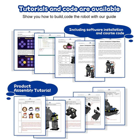 Bipedal Robot Kit For Teens And Adults ESP32 Arduino Based STEM Coding Toy DIY Robotics Project For Ages 12 To 16 Hands On Learning Electronics Programming And Engineering With Easy Assembly, tutorial pages and assembly guide