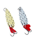 10 Piece Metal Spoons Lures Kit With Hooks Tackle Box Hard Fishing Lures Sequin Baits For Trout Panfish Bass With Rapid Diving Action