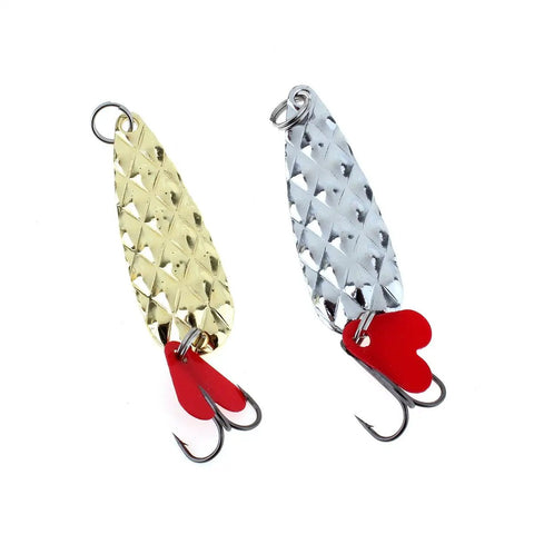 10 Piece Metal Spoons Lures Kit With Hooks Tackle Box Hard Fishing Lures Sequin Baits For Trout Panfish Bass With Rapid Diving Action