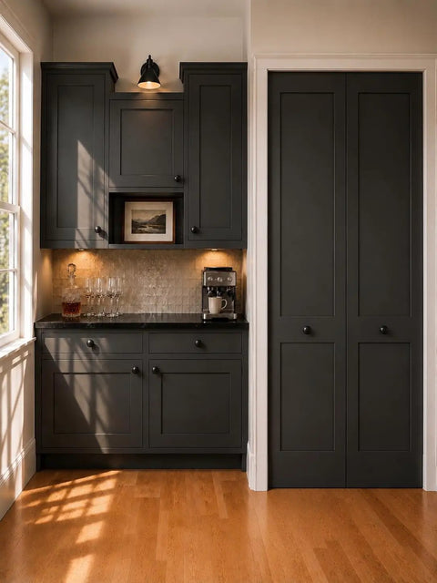 2 Pack Matte Black 1.6 Inch Large Bifold Closet Door Knobs With Wide 41mm Backplate For Full Coverage Renovation Ready Covers Old Marks And Exposed Screw Holes Easy Upgrade For Modern Closets on black closet doors