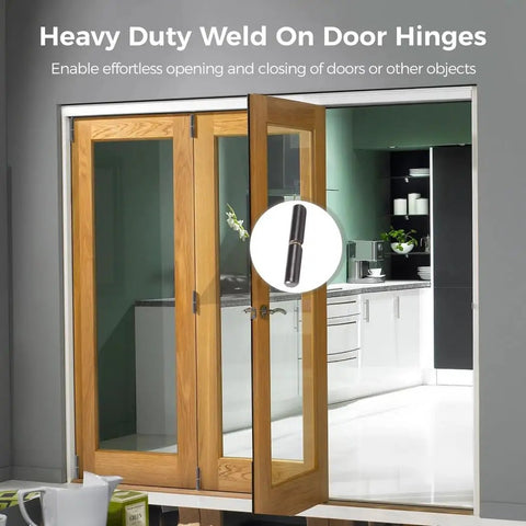Set Of Twenty Weldable Barrel Hinges Three And One Eighth Inch By One Half Inch Weld On Door Hinges Heavy Duty Metal Hinges in use