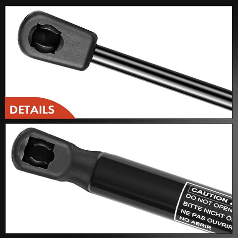 2015-2021 Nissan Murano Rear Tailgate Lift Support Struts Set Of 2 Replacement Gas Springs end cap and shaft detail
