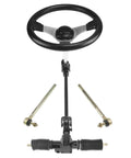 Go Kart Steering Wheel And Rack Pinion Kit 270mm 10.6 Inch Wheel 330mm 13 Inch Rack Adjustable Shaft And Tie Rod End Assembly