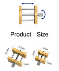 Pro Grade Extensible Brass Watch Movement Holders Set For Precise Repair And Assembly with detailed product size dimensions shown.