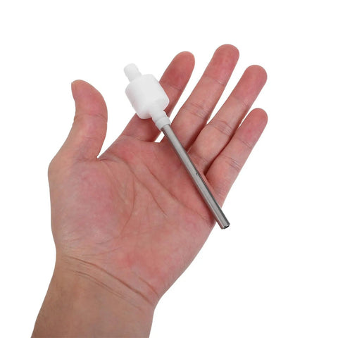 Leak-Proof Plastic Filler Check Valve Replacement With Backflow Protection For Liquid Filling Equipment Food Safe Material Easy Install No-Drip Filler Nozzle Valve For Filling Machines And Piping, small white plastic valve with metal tube in hand