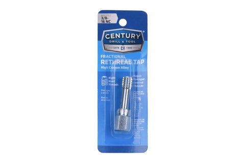 Three Eighths Sixteen NC Rethreading Tap For Thread Repair And Tool Set in blue packaging, high-carbon alloy steel