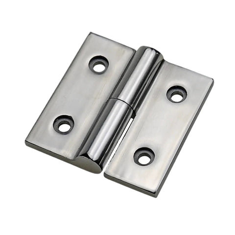 Removable heavy machinery hinge, stainless steel 304, 75x75 left