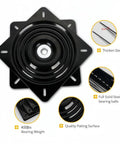 Heavy Duty 6 Inch Swivel Plate For Chairs And Bar Stools 360 Degree Spin With Solid Ring Of Ball Bearings 400 Pound Capacity