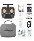 TX15 Max 3.5 Inch IPS Touchscreen Radio Controller, accessories, and carrying case included in the package layout.