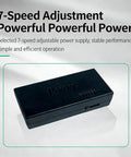 7-speed adjustable power supply in black, designed for stable performance, ideal for operations with the mini belt sander.