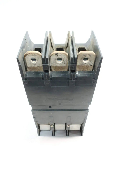 Pro Grade Heavy Duty Three Pole Six Hundred Amp Circuit Breaker featuring Spectra RMS Series, front view with three poles.