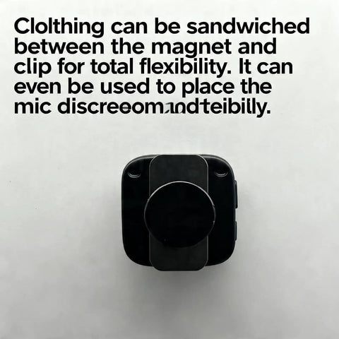 Magnetic Mic Clip Mount With Crazy Strong Neodymium Grip For DJI Mic Mini Mic 1 2 And Mic 3 Wireless Transmitters