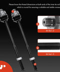 Front Tie Rod End Kit Inner And Outer For Chevy Silverado Suburban Tahoe Avalanche And Cadillac Escalade, Fix Uneven Tire Wear And Steering Play, Improve Alignment And Handling, Fits Silverado 1500 1999-2007, 2500, Suburban 1500/2500, Tahoe 2000-2006. M18x1.5 and M14x1.5 thread sizes shown