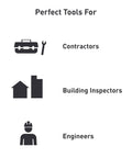 Compact All Purpose Thermal Imaging Camera For Android USB C Turns Your Phone Into A Real World Thermal Cam For Home Jobsite And More Spot Energy Loss Electrical And Mechanical Faults Water Damage And Hidden Issues shown perfect for contractors, building inspectors, engineers with tool and house icons