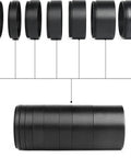 Rugged Metal Telescope Extension Tube Kit With T2 Threads M42x0.75 Eight Piece Spacers in 3 5 7 10 12 15 20 30mm aligned.