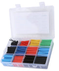 Zerodis Heat Shrink Tube Kit With 560 Pieces Cross Linked Polyolefin Electrical Wiring Tubing in plastic organizer box
