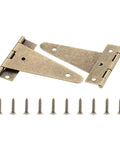 Heavy Duty Bronze Triangle Hinge Set For Cabinets Doors And Gates 101x60mm 2 Pack With Screws Included, two hinges with screws