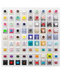 Kailh 81 Switch Tester With Clear Acrylic Base And Blank Keycaps For Mechanical Keyboards Dope For Testing Switch Feel Tactile Response And Quick Layout Demos In Box Cream Arctic Fox Silver Jellyfish, top view