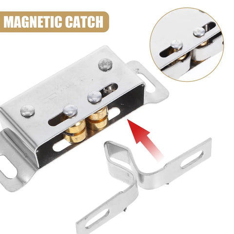 Stainless Steel Door Ball Catch Latch Kit With Adjustable Tension For Quiet Closet Doors No Drama Install Easy Setup Secure Hold
