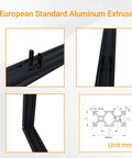 2 Pack 400mm 2040 V Slot Aluminum Extrusion European Standard Anodized Black Profile With Accessories For 3D Printer And CNC Building Kit Includes L Shaped Corner Connectors 50 T Nuts And Wrench Beefed Up 6063 T5, black V-slot extrusion section