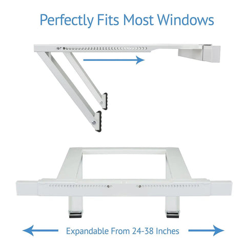 Heavy Duty Window AC Bracket No Tools Needed Easy Install Mount Holds Up To 200lbs Expands From 24 To 38 Inches
