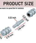 Heavy Duty Glass Shelf Pins With Double Head Design And Antislip Washers For Furniture Showcases showing dimensions of 0.22 to 1.06 inches.