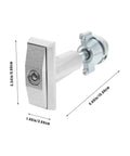 Badass Vending Machine T Handle Lock Kit With Keys High Security Snack Dispenser Access Control Smooth Install Solid Build Quality For Construction Sites And Retail Operations Keep Everything Locked Down Tight Secure, silver lock with 15 cm handle