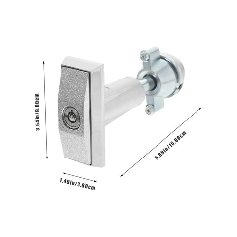 Badass Vending Machine T Handle Lock Kit With Keys High Security Snack Dispenser Access Control Smooth Install Solid Build Quality For Construction Sites And Retail Operations Keep Everything Locked Down Tight Secure, silver lock with 15 cm handle