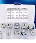 Ultimate 14 Pcs Oil Pan Drain Plug Set With Hex Socket Flange Nuts And M8 To M22 Bolts For Cars, Trucks And Machinery That Fit Like A Charm And Save Your Gears. 14-piece steel metric set in plastic case