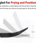 36 Inch Angled End Pry Bar With Textured Poly Handle For High Leverage Prying And Lifting, Chisel End For Tight Spaces