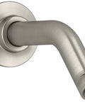 Go-To All-Metal Shower Arm And Flange, Five And Three Eighths Inch Long With Half Inch NPT Connection, Vibrant Brushed Nickel Finish