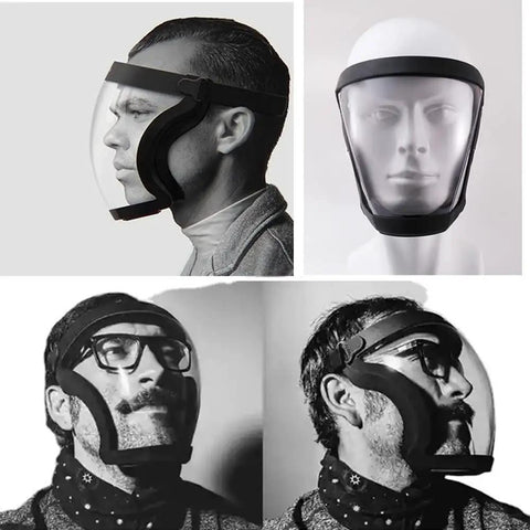 Two Pack Clear Face Shields For Full Face Protection No Fog Reusable Anti Fog Window With Adjustable Headband Unisex For Adults Durable