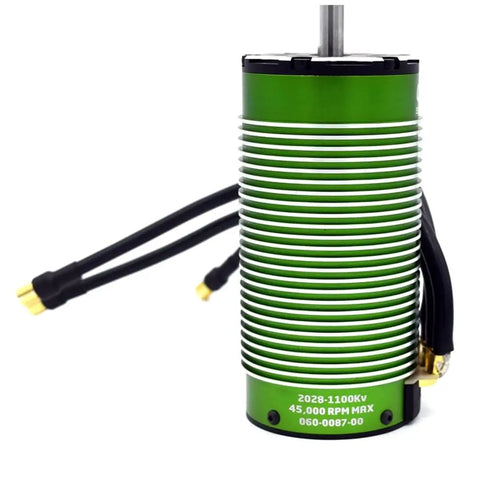 Four Pole Sensored Brushless RC Motor 2028 1100Kv Smooth Starts Low End Throttle Control Beefy Torque For Power And Precision