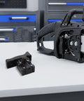 Rugged Reciprocating Saw Switch Replacement For Electric Chainsaw And Handheld Power Tools Featuring Rock Solid Locking Trigger next to chainsaw.