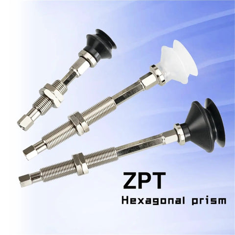 Get this bad boy double-layer industrial vacuum pad suction cup for your pneumatic setup. Tough ZPT10BN-K10-B5-A10 product view with suction cups.