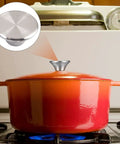 Heavy Duty Stainless Steel Pot Lid Handles Replacement Pack 4pc Rust Proof Knobs Upgrade Your Cookware For Perfect Grip And Easy Daily Cooking Chores Without Worry on red pot lid