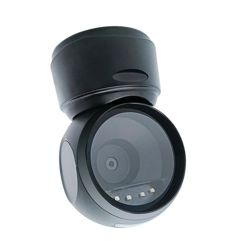 Close-up of the Wireless Bluetooth Barcode Scanner with Omnidirectional 1D and 2D QR Codes Reading LED Light and Buzzer Feedback.