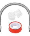 Heavy Duty 20 Inch Air Hose Kit with Three Quarter Inch NPT Fittings for compressor systems, stainless steel hose with accessories